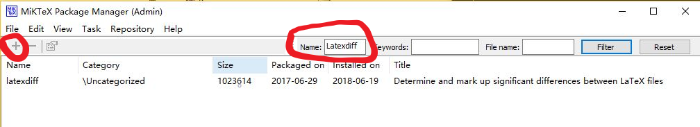 Install latexdiff